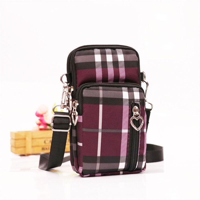 New Mobile Phone Bag Shoulder Crossbody Coin Purse 2024 Oxford Cloth Waterproof Nylon Cell Phone Bag Simple Shopper Bags