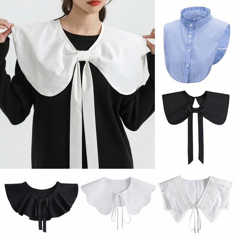 Женская шифоновая Съемная хлопковая рубашка, искусственный воротник, аксессуары для одежды, фотолацкан
