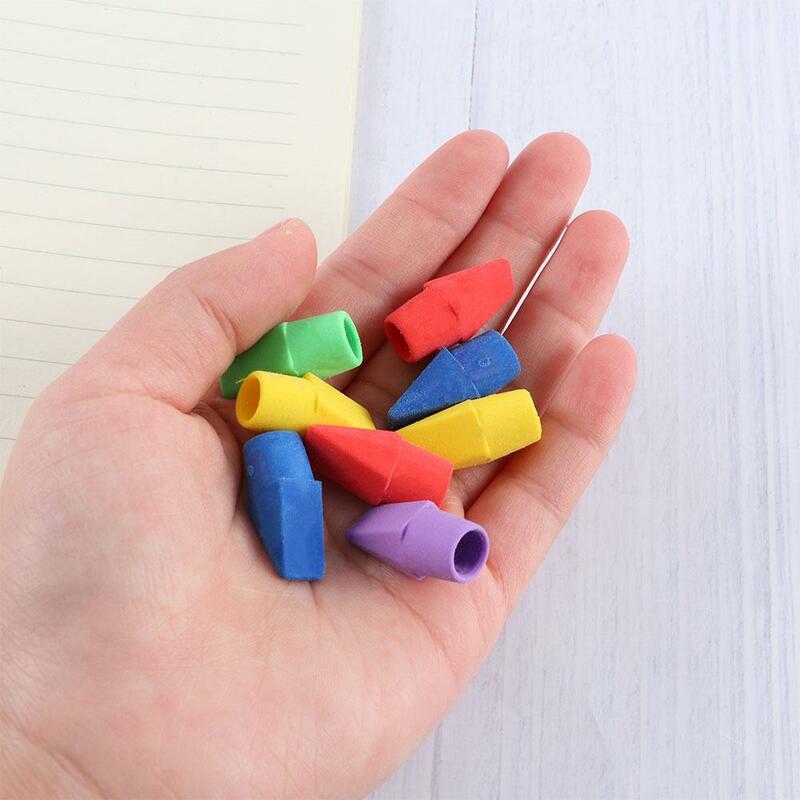 Correction Supplies for Kids Assorted Colors Student Pencil Erasers Eraser Caps Pencil Top Erasers Pencil Eraser Toppers