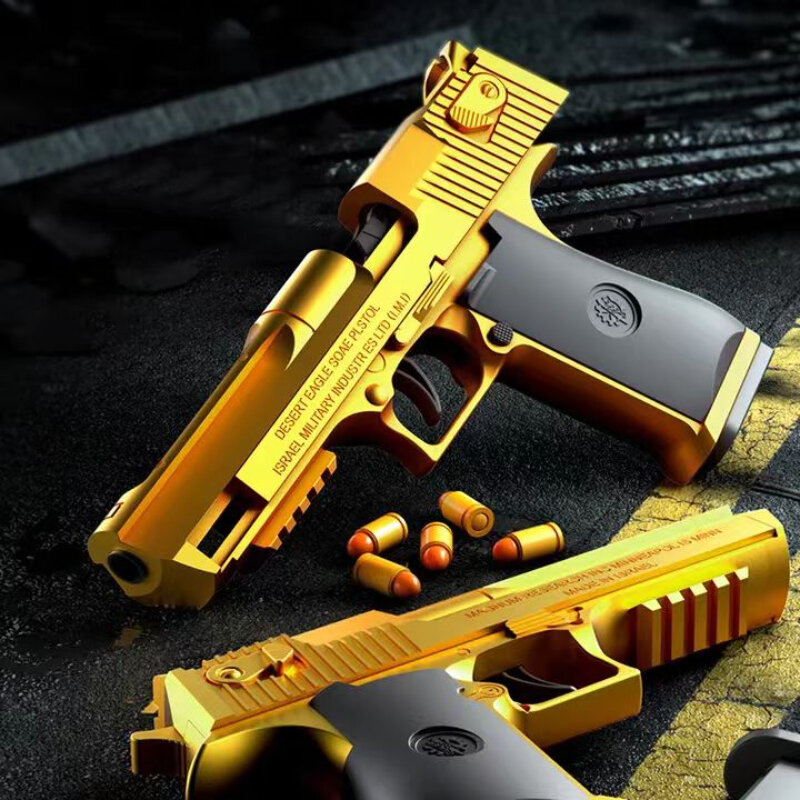 Mechaniczny automatyczny Desert Eagle pistolet zabawkowy wyrzut powietrza pistolet Airsoft miękki pocisk zabawka do strzelania dzieci