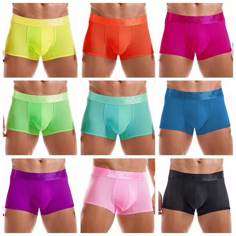 JOCKMAIL-ropa interior de Bikini para hombre, Bóxer transpirable ultrafino, pantalones cortos de playa de malla de secado rápido, bañadores