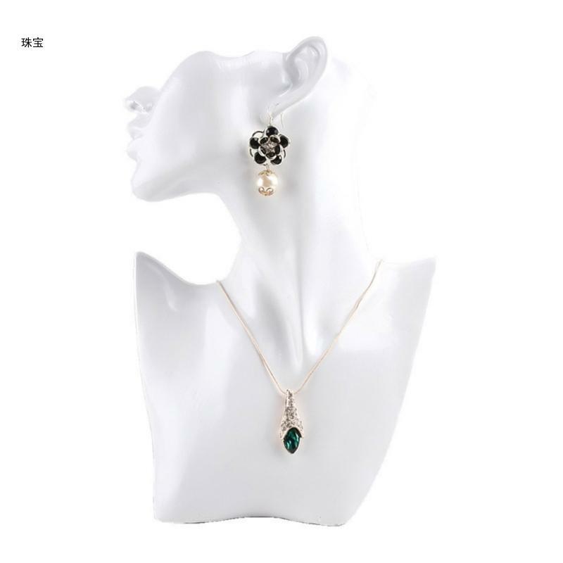 X5QE Convenient Necklace Rings Stand Mannequin Shaped Display Rack for Jewelry Lovers