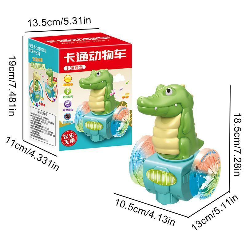 Inoling-Jouets mentaires oriels de crocodile de dessin animé pour bébés, lumière et son, apprentissage précoce, jouets de motricité fine