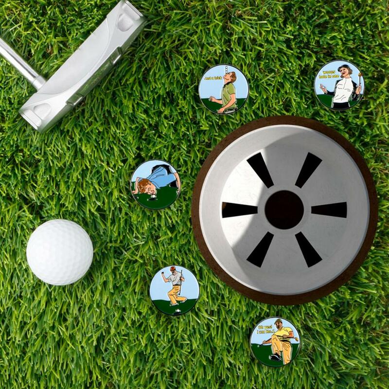 골프 공 위치 표시 컴팩트 크기, 골프 마커 도구, 모자 클립 포함