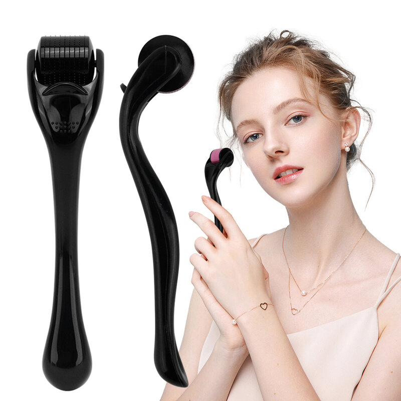Profissional Micro agulha Derma Roller para o crescimento do cabelo, ferramenta de cuidados com a pele, Beard Roller, 540