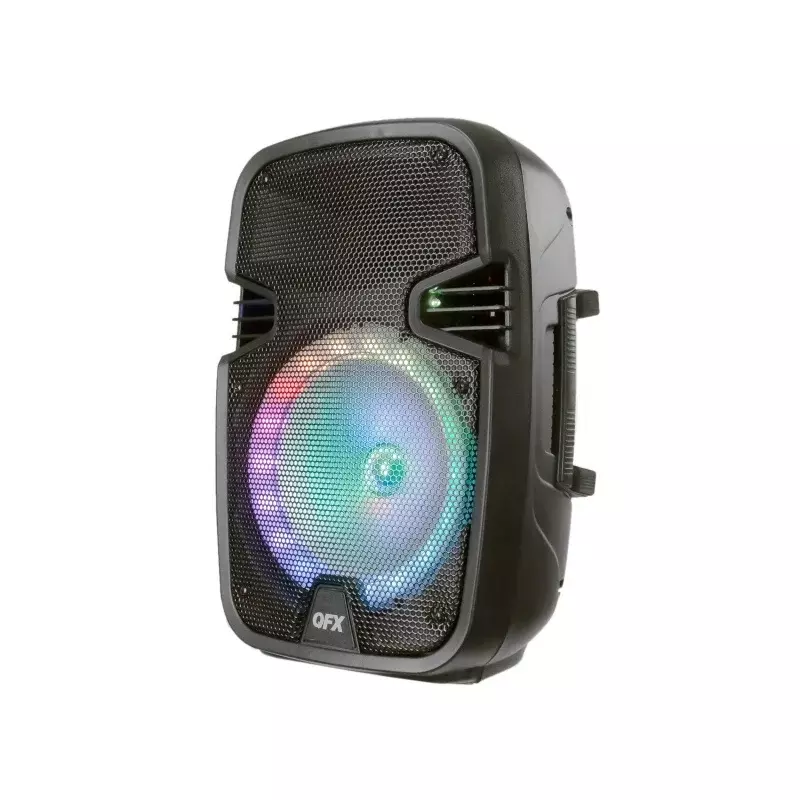 Qfx PBX-8074 8-Zoll, tragbare party bluetooth lautsprecher mit mikrofon & fernbedienung, schwarz