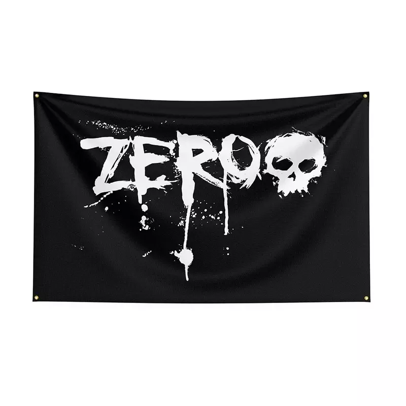 Bendera Zeros 90x50cm spanduk skateboard dicetak Polyester untuk dekorasi bendera, spanduk bendera dekorasi
