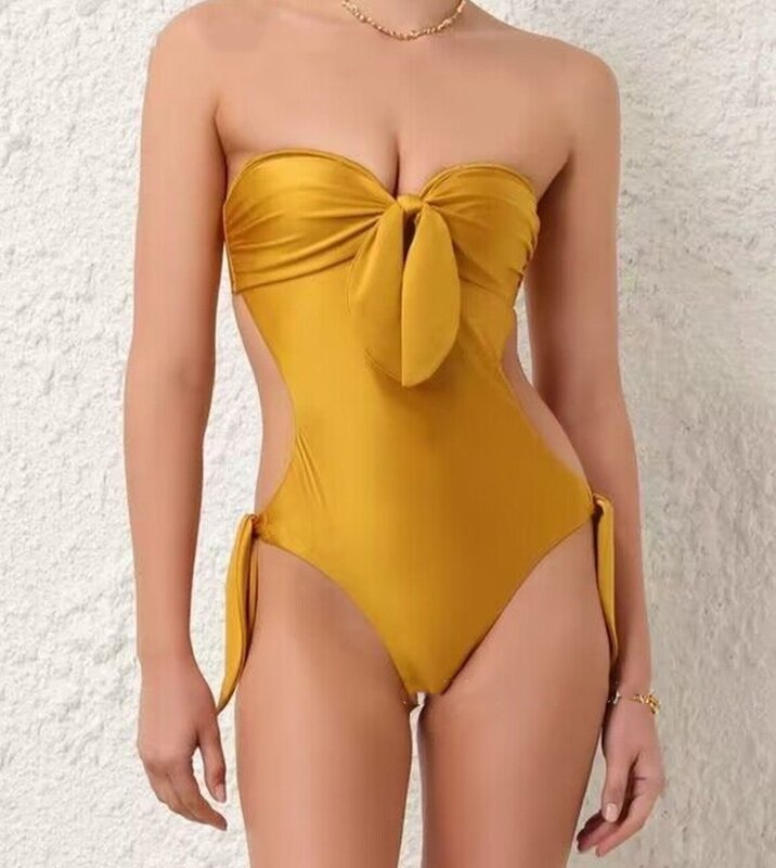 Bikini imprimé fleuri pour femme, maillot de bain une pièce, cover-up, style de vacances, plage, tendance, nouveau, 2024