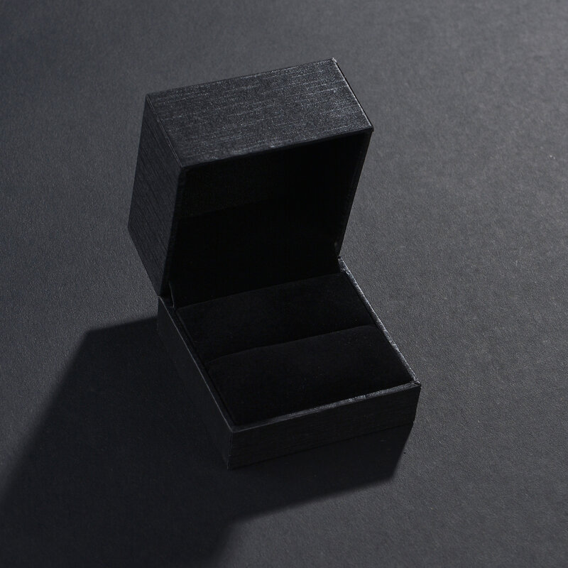 Caixa De Anel Preto De Luxo, Organizador De Jóias, Embalagem De Exibição, Caixa De Presente