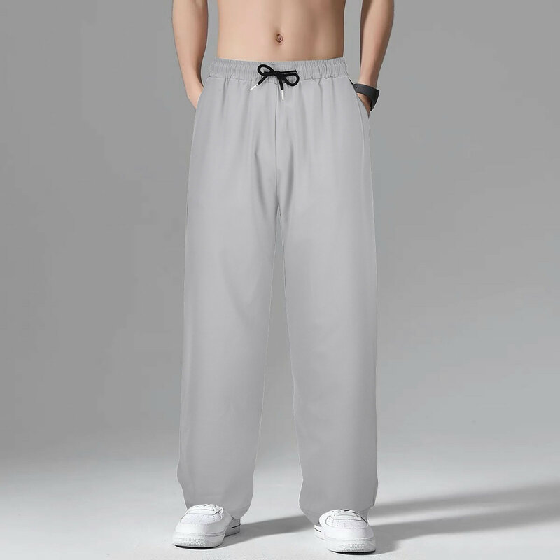 Nuovi uomini senso di impilamento pantaloni Casual maschi pantaloni lunghi larghi pantaloni sportivi leggeri per il Fitness all'aperto per uomo