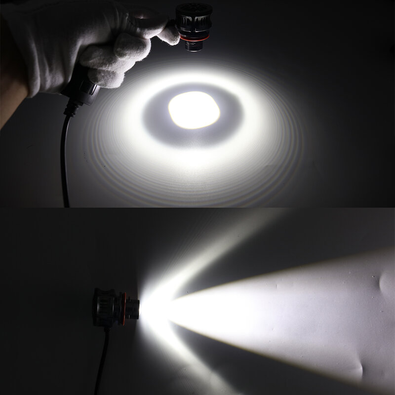 2 pçs 30000lm h8 h9 h7 led projeto farol lâmpada do carro h11 9005 hb3 hb4 9006 lâmpada do projetor lente diabo anjo olhos luz de nevoeiro 6500k