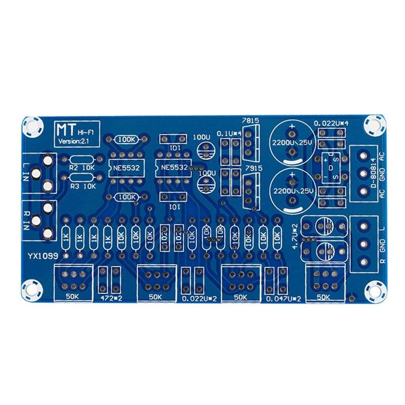 Amplifier NE5532 Preamp Preamplifier Volume Tone Control Finished Board Treble Midrange Bass EQ DIY Dual AC 12V - 18V