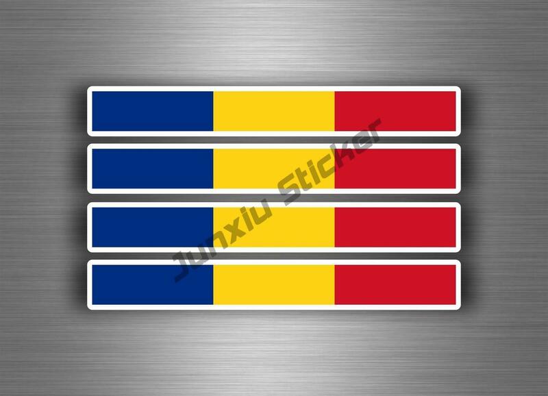 Romania stemma blu giallo rosso ro rou Romania bandiera protezione solare bandiera Romania mappa decalcomania accessori per Pickup Car Body Decor