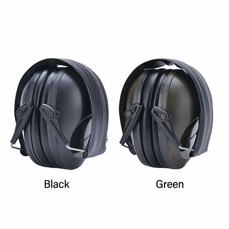 Redukcja szumów nauszniki zielony czarny składany ochrona słuchu ABS działa fabrycznie dźwiękoszczelne nauszniki sportowe nauszniki