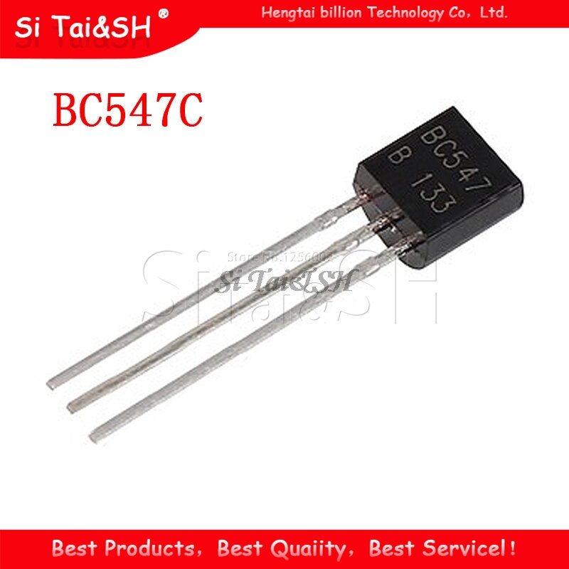 100 Buah BC547C TO-92 BC547 TO92 547C Transistor Triode Baru