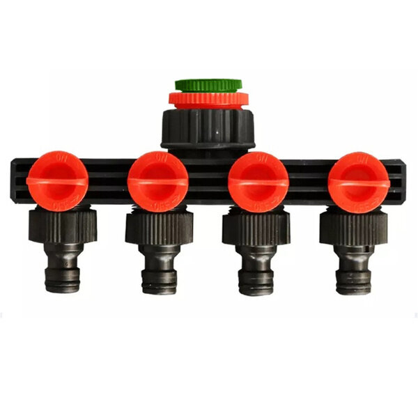 Adattatore per Splitter per rubinetto dell'acqua da giardino adattatore per connettore per tubo flessibile con filettatura rapida a 4 vie isfang