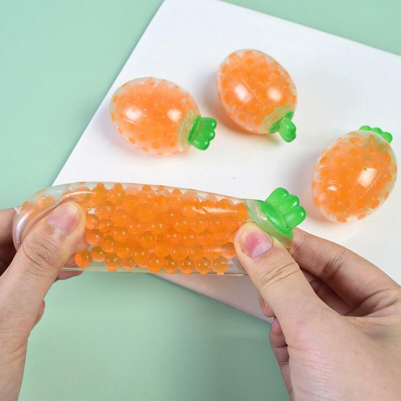 Sicuro carota giocattolo morbido Tpr carota spremere giocattolo a rimbalzo rapido palla d'uva per alleviare lo Stress sfiato giocattolo di decompressione con decorativo