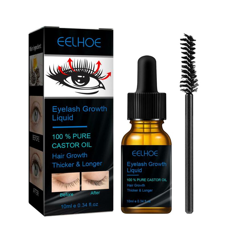 10ml Castor Oil Eyelash Growth Serum Eyelash Enhancer Lengthening Fuller Thicker Lashes Treatment Eyebrow Growth Nourishing