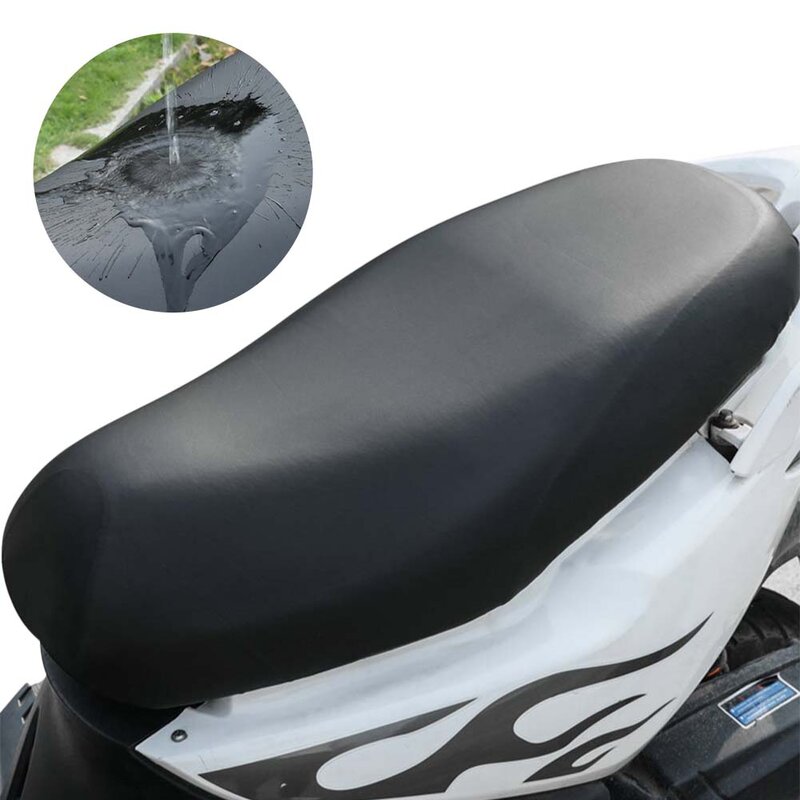 Funda de sillín impermeable para motocicleta, cubierta Universal Flexible, antipolvo, UV, sol, protección, accesorios, color negro, 3D