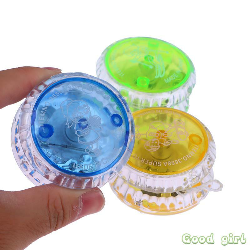 Bola de YoYo intermitente LED para niños, mecanismo de embrague luminoso, juguetes de YoYo, juego informal, regalo de fiesta, favorito, 1 unidad