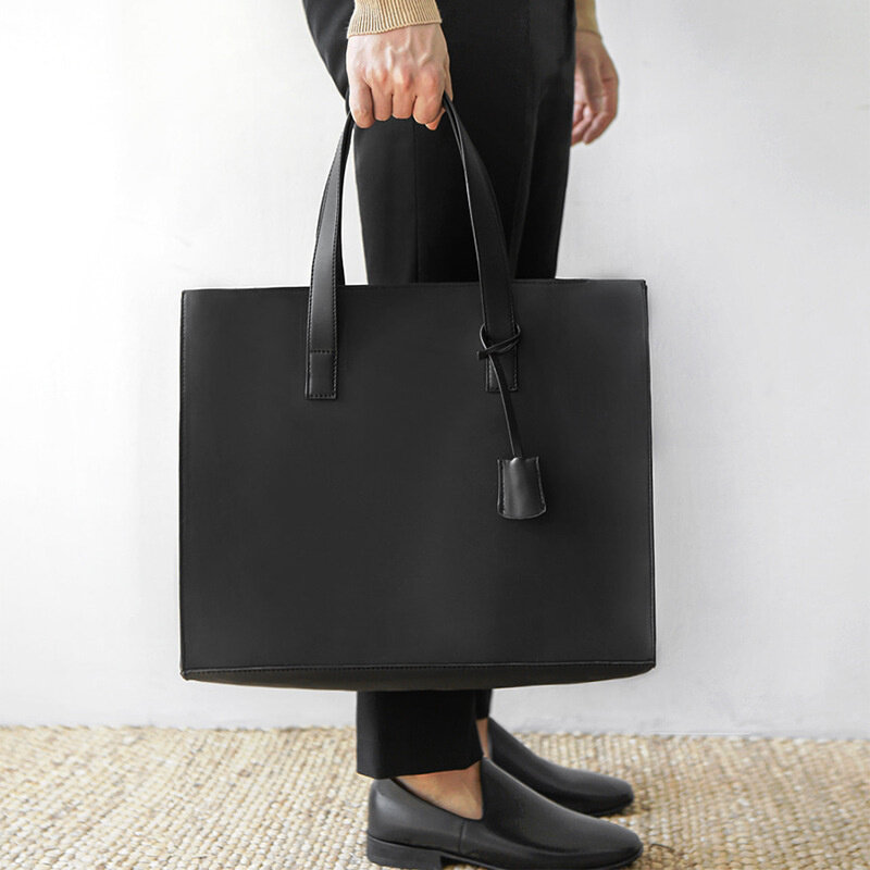 Luxury Soft Leather Handbag For Men Vintage Large Capacity Tote Bag Weekend Male Shoulder Messenger Bag Casual Crossbody Bag