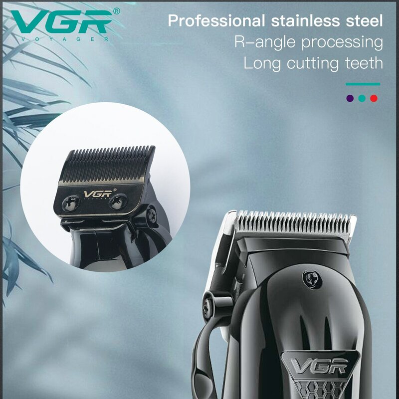 Cortadora de pelo profesional VGR, cortadora de pelo, cortadora de pelo, ajustable, inalámbrica, recargable, 282 V