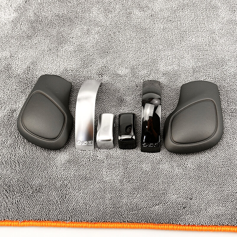 Черная Хромированная ручка переключения передач из замши, боковая крышка DSG, эмблема для VW Golf 6 7 R GTI Passat B7 B8 CC R20 Jetta MK6 GLI
