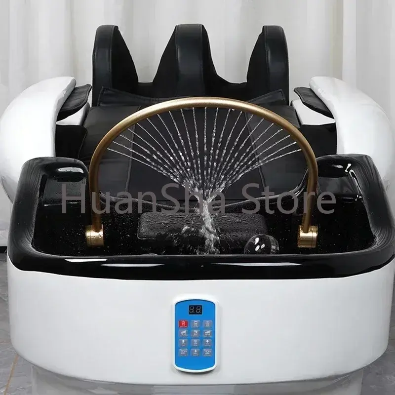 Electric Massage Shampoo Bed Hair Therapy Luxury Beauty Salon Chair Head Spa Washbasin Lavacabezas Beauty Furniture LJ50SC