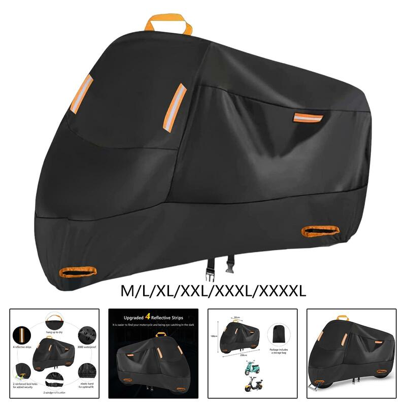 Dustproof Motorcycle Cover com 4 tiras reflexivas, Capa protetora para bicicleta, Moto, Proteção ao ar livre