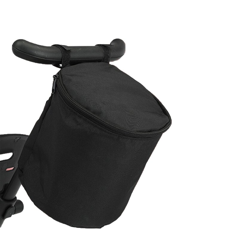 Tas Kereta Dorong Bayi Pengatur Penyimpanan Gantung Portabel dengan Tutup dan Ritsleting untuk Botol Susu Tas Popok Tisu Kertas