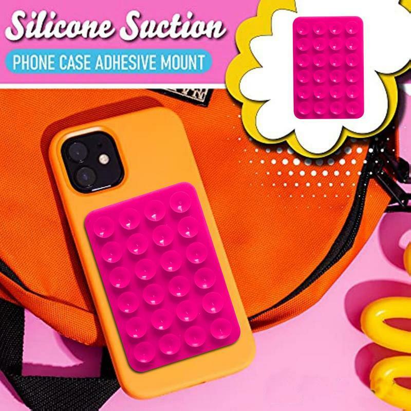 Suction Phone Case Mount Hands-Free Fidgets Toy Mirror Shower Phone Holder Square Anti-Slip Mobile Accessory For Bathroom