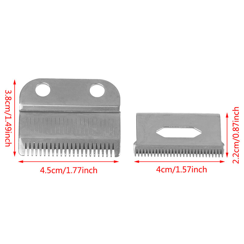 Cuchillas de repuesto profesionales para cortadora de pelo, piezas de cuchilla ajustables con 2 agujeros de precisión