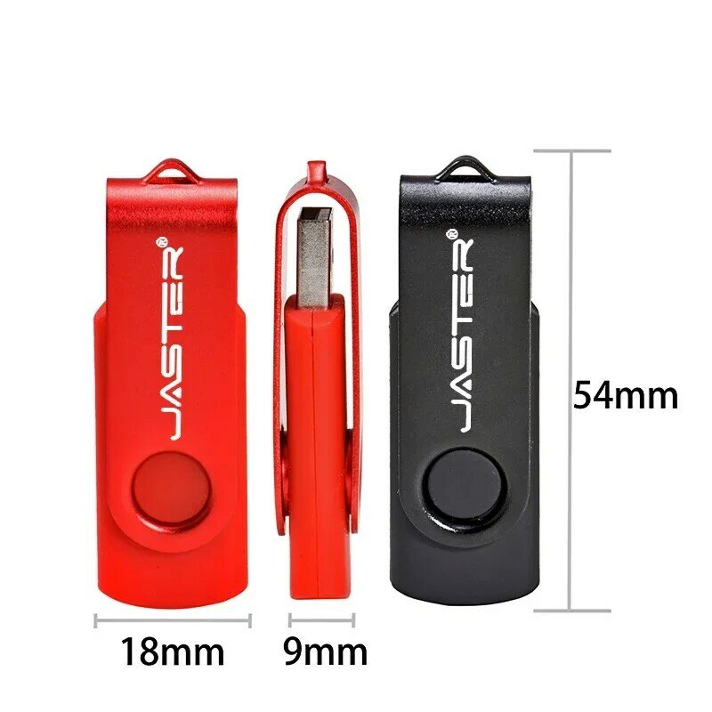 USB Flash Drive com logotipo personalizado gratuito, Rotatable Memory Stick, Black Pen Drive, 16GB, 8GB, 4GB, 32GB, 64GB, 10 Pcs, Preço Baixo, Lote