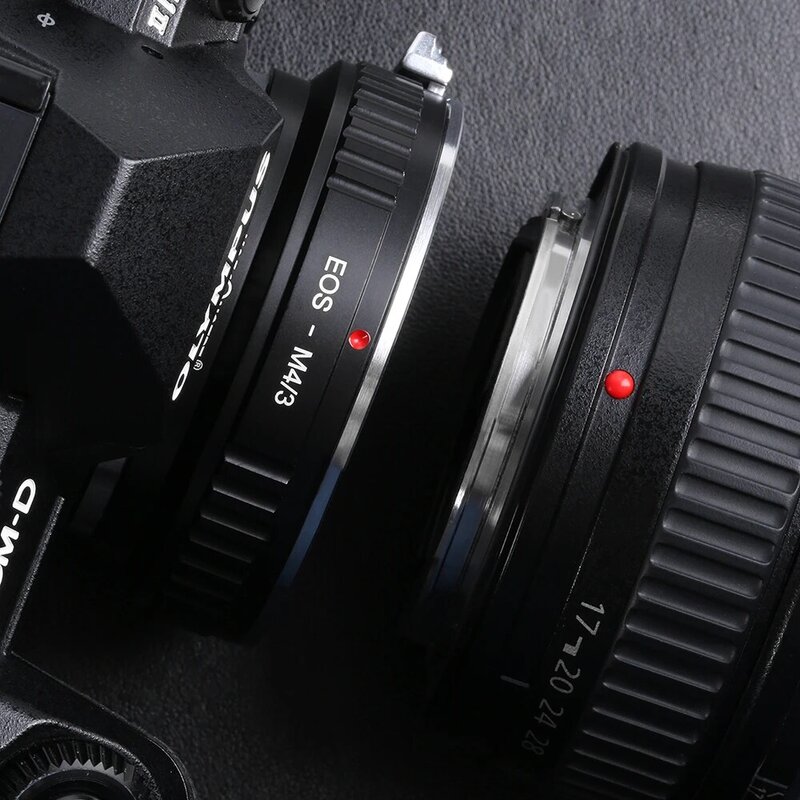 K & f conceito para EOS-M4/3 lente adaptador de montagem para canon eos ef montagem lente para m4/3 mft olympus caneta e para panasonic lumix câmeras