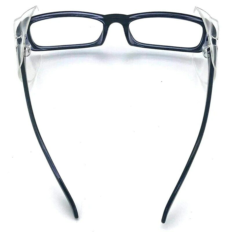 8ペアの安全アイグラスサイド、安全メガネ用の透明なサイドシールドの滑り止め-ほとんどの眼鏡に適合 (M-L)