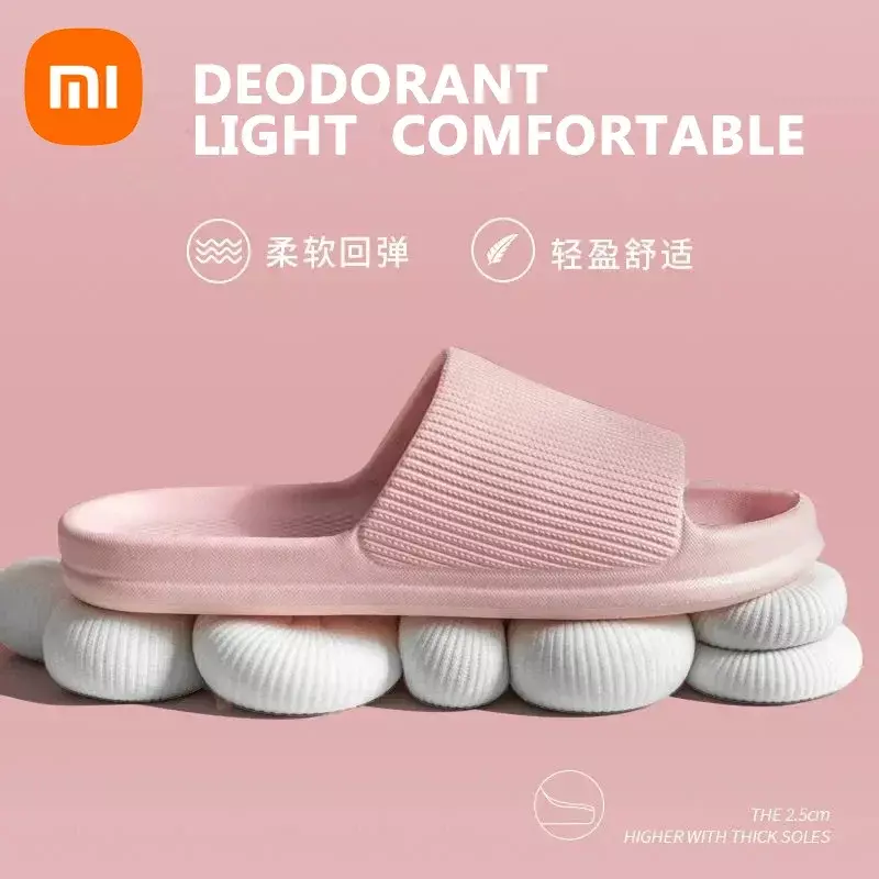 Xiaomi-Sandalias de moda para hombre y mujer, chanclas antideslizantes resistentes al desgaste de suela gruesa EVA, cómodas para el Hogar, baño