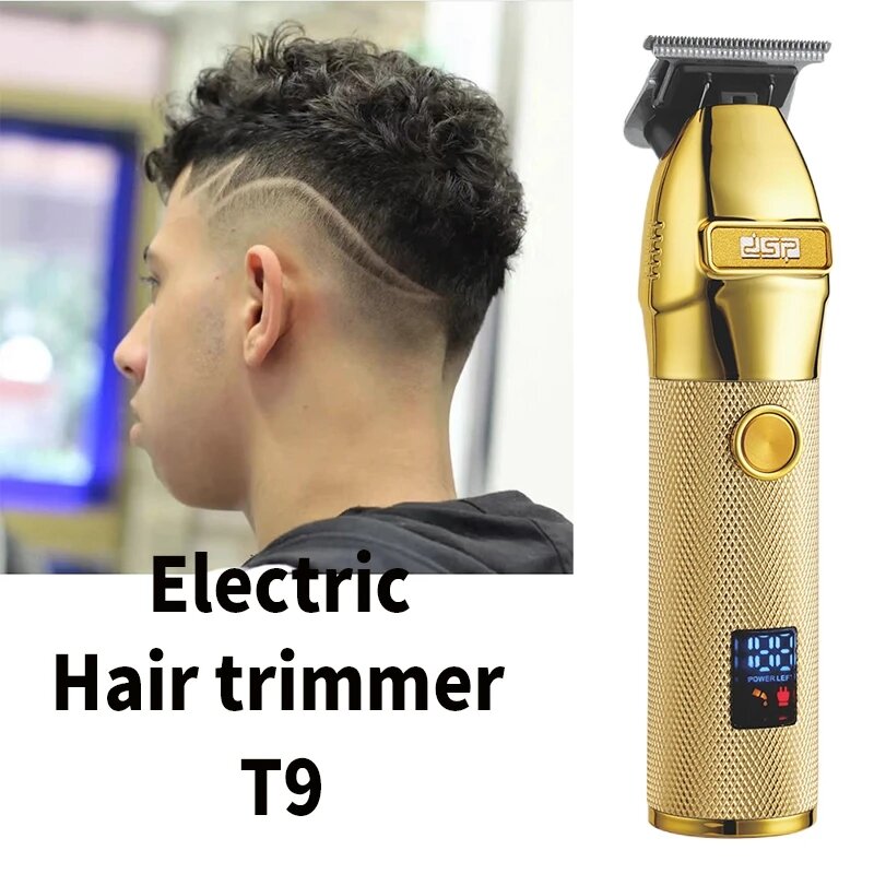 T9 USB profissional aparador de pêlos elétrico para homens, aparador, barbeador, barba, 0mm, máquina de corte, 2023