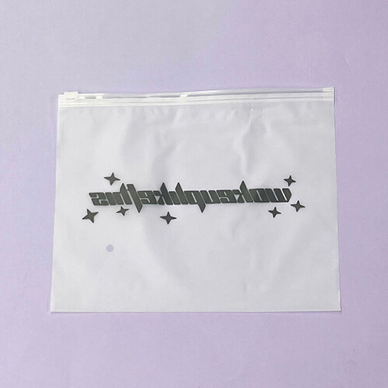 Customized product、Eco-friendly Custom Printed Biodegradable Frosted sealing zipper lock bag For Clothes Shirt Swimwear Packagin