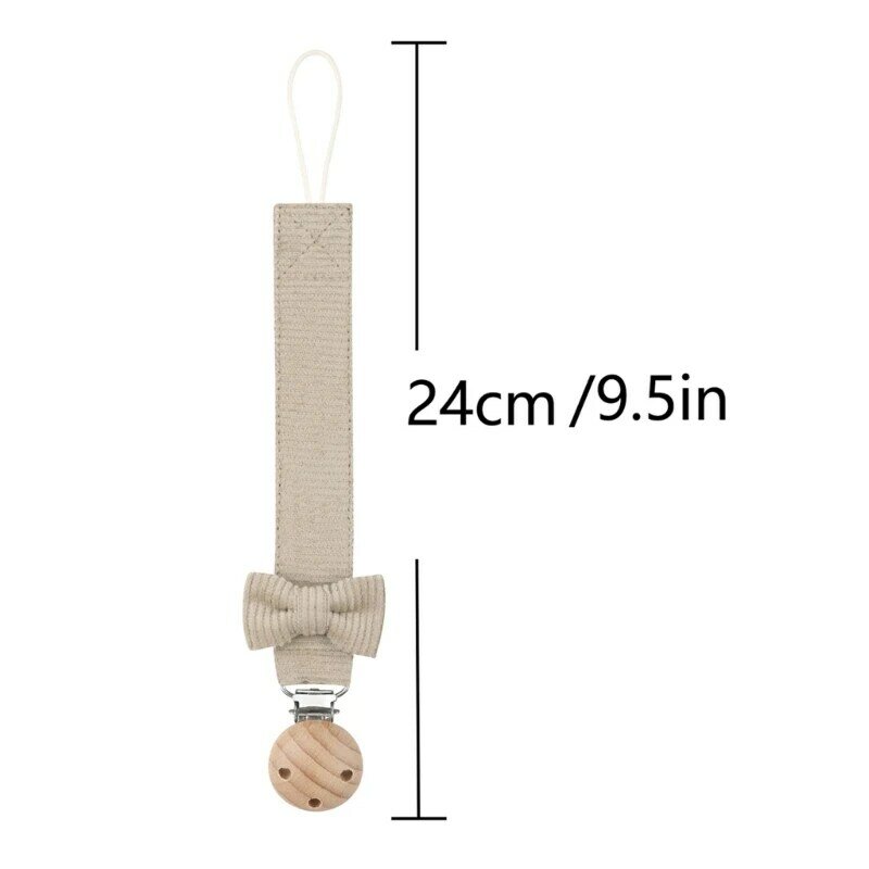 Soft & Durable Pacifier Leash with Bow Designs Stylish Pacifier Strap Durable Pacifier Clip Keep Your Baby Pacifier Safe