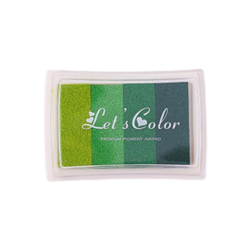 Almohadillas para manualidades, 4 colores en 1, almohadilla de sello para marcado de tarjetas DIY, pintura de tela