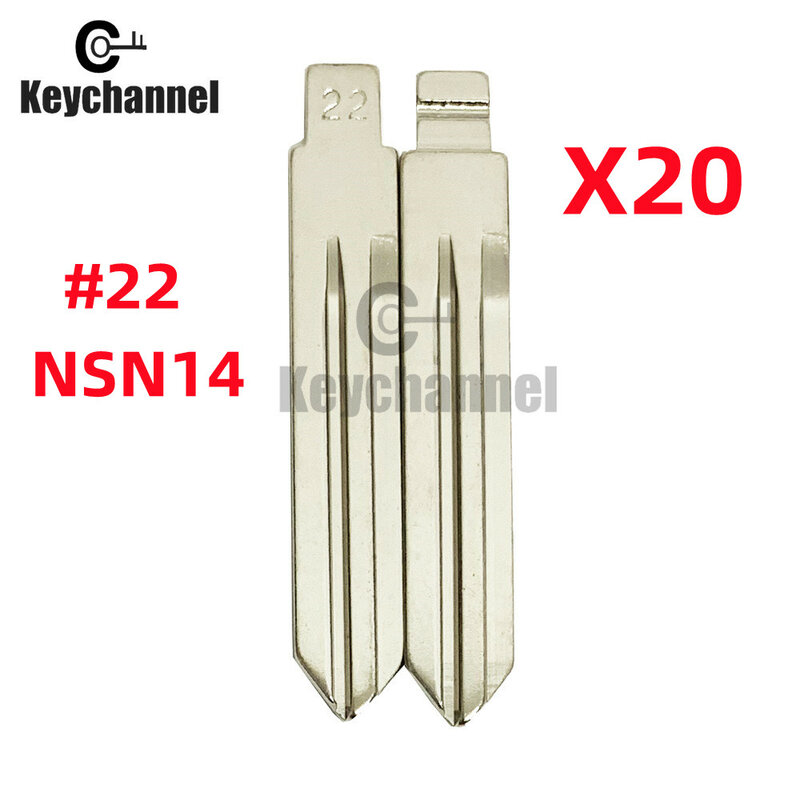 Keychannel 20 sztuk NSN14 KD scyzoryk nóż 22 # uniwersalny klucz samochodowy puste dla KD KEYDIY Xhorse zdalnego dla Nissan Juke Tiida Xtrail Serena