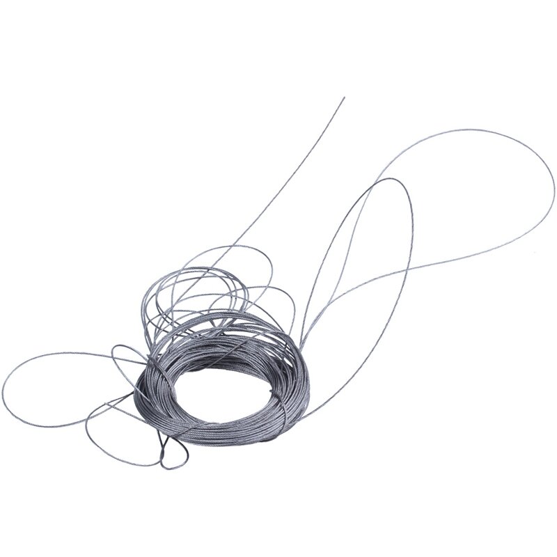 5 шт., кабель из нержавеющей стали, длина 15 м, диаметр 1,0 мм
