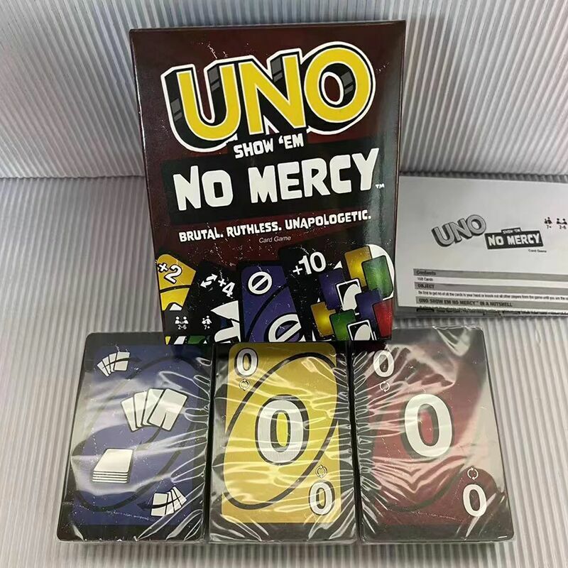 UNO NO MERCY 매칭 카드 게임 포켓몬 드래곤볼 Z 멀티플레이어 가족 파티 보드게임, 재미있는 친구 엔터테인먼트 포커