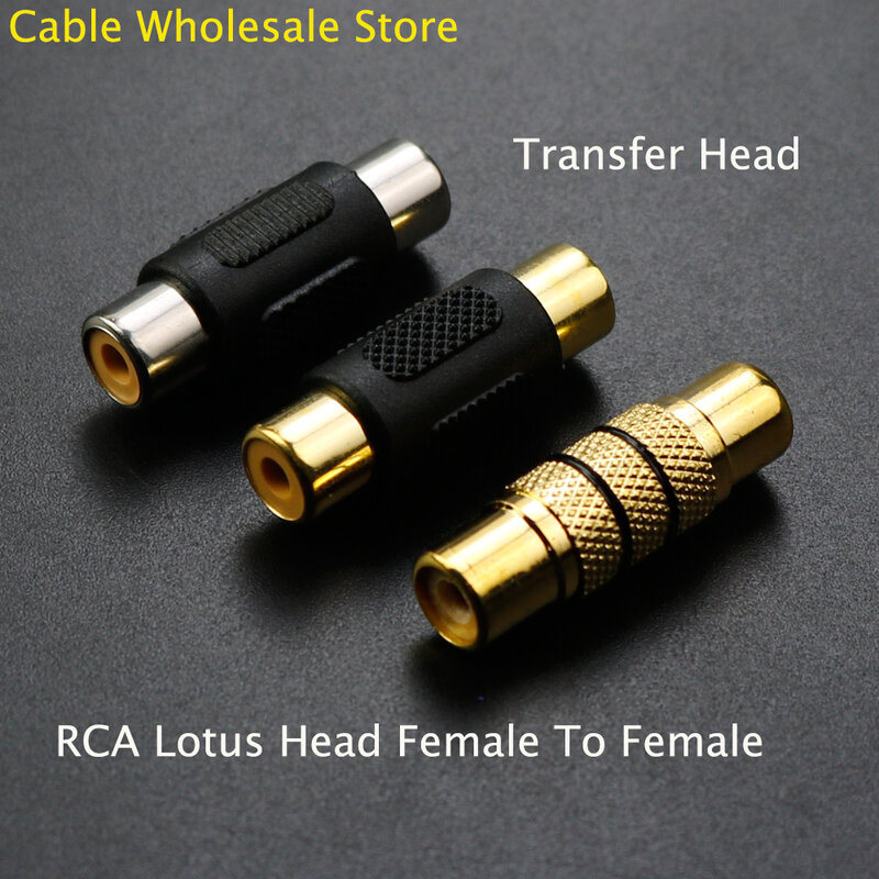 1Pc RCA Connector AV Female To Female F/F RCA Audio Lotus Docking Plug Jack Adapter TV Amplifier DVD Speaker Audio Transfer Head