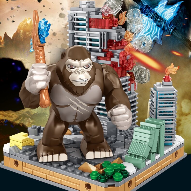 TP163 TP164 Monsters King Kong Набор строительных блоков мини Экшн-Фигурки игрушки