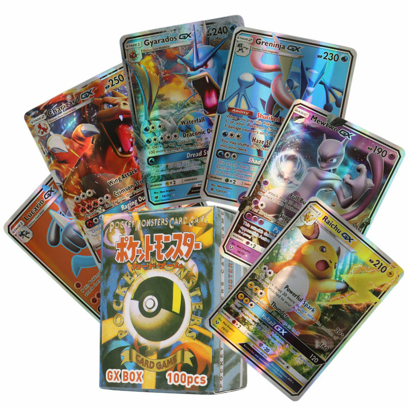 Caja de cartas de Pokémon en inglés, Vmax, GX, Vstar, Charizard, Pikachu, pasatiempos de colección rara, juguetes de batalla, regalos, novedad de 2023