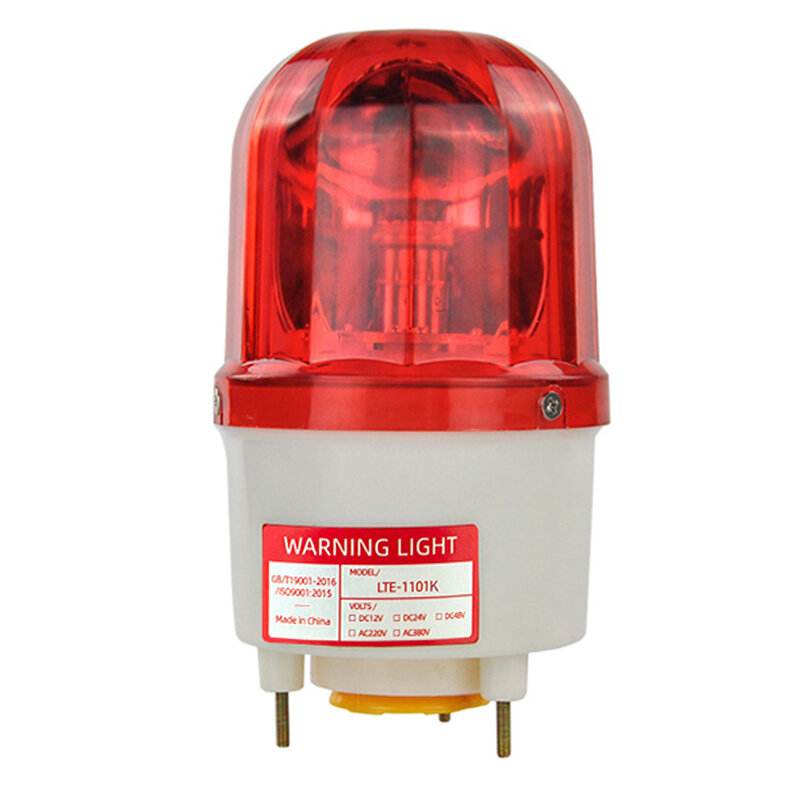 Lampu suar peringatan berputar dengan suara 110dB bel lampu strobo darurat industri LTE-1101K