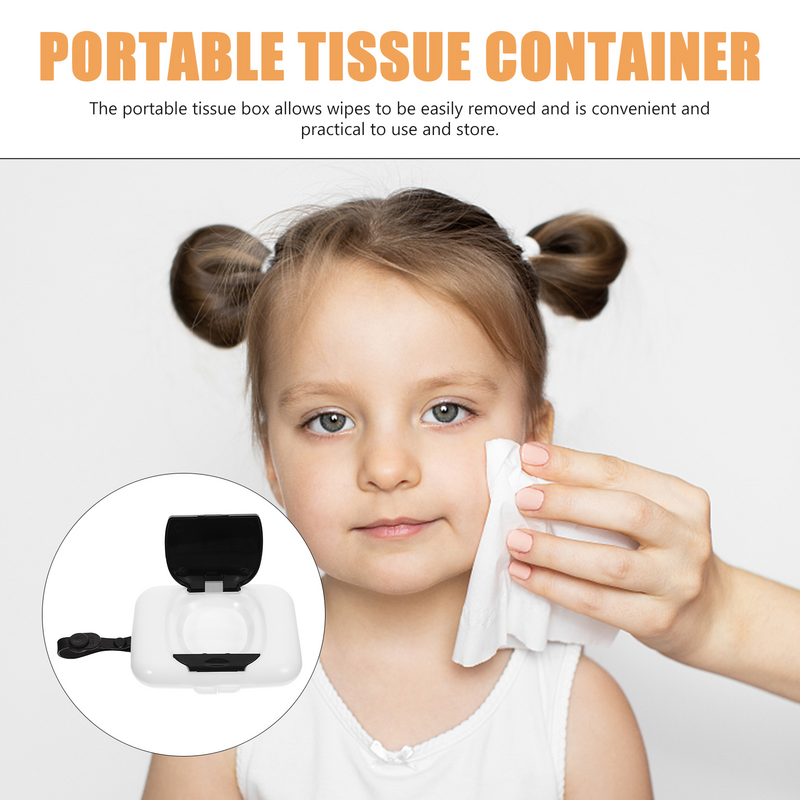 Recipiente de tecido molhado portátil Wipe Dispenser Caixa de tecido infantil Travel Wipe Box for Parent