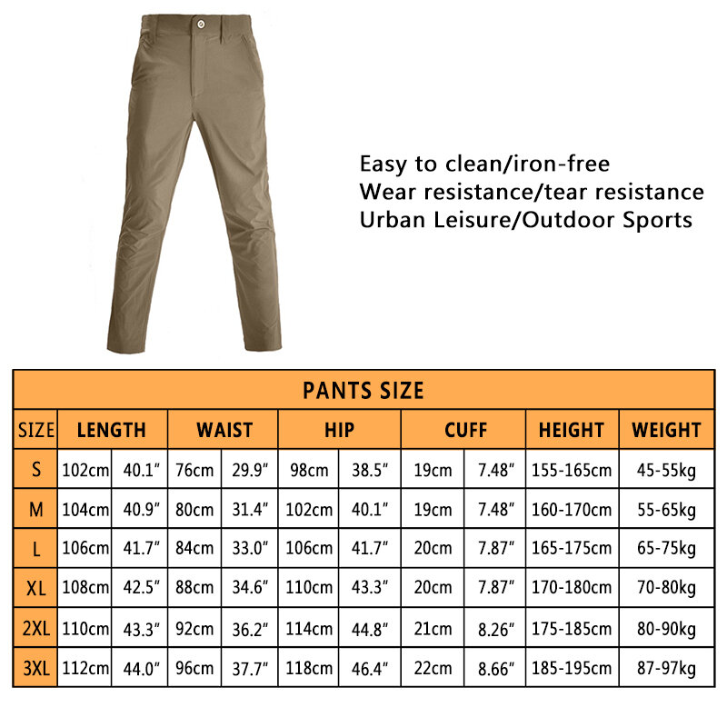HAN WILD Army Combat Trousers Tactical Pant Men Military Clothing Lightweight Quick Dry Casual Pants Outdoor Working Pant Summer