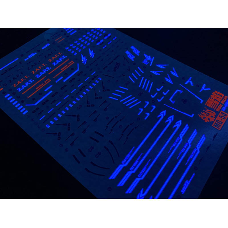 Model Stickers Waterglijstickers Gereedschap Voor 1/100 Mg Zwaardimpuls Fluorescerende Sticker Modellen Speelgoed Accessoires